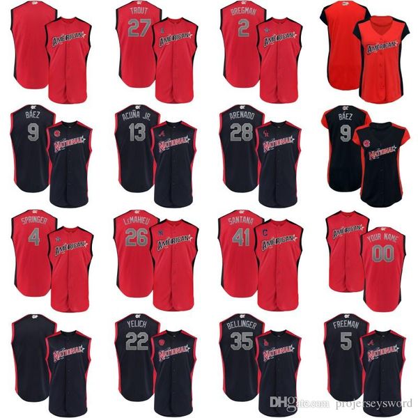 2019 AllStar Game Jersey Alex Bregman DJ LeMahieu Javier Báez Ronald Acuña Jr. Christian Yelich Cody Bellinger Carlos Santana Nolan Arenado