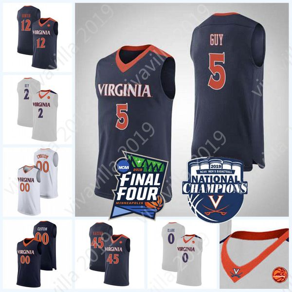NCAA 2019 Final Four Virginia 5 Kyle Guy De'Andre Hunter Braxton Key Austin Katstra Kihei Clark Blue Navy White College Basketball Jerseys
NCAA 2019 Final Four Virginia 5 Kyle Guy De'Andre Hunter Braxton Key Austin Katstra Kihei Clark Blue Navy White College Basketball Jerseys