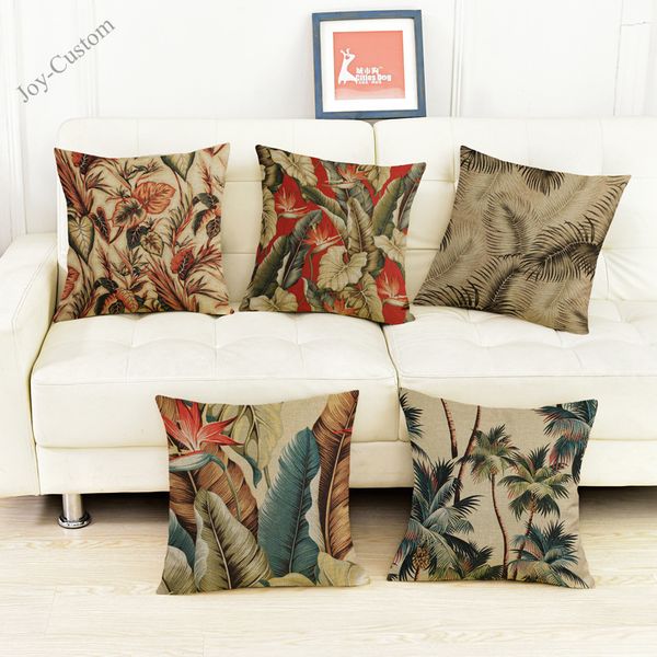 new retro tropical foliage linen pillowcase office club household sofa decorative cushion cover
new retro tropical foliage linen pillowcase office club household sofa decorative cushion cover