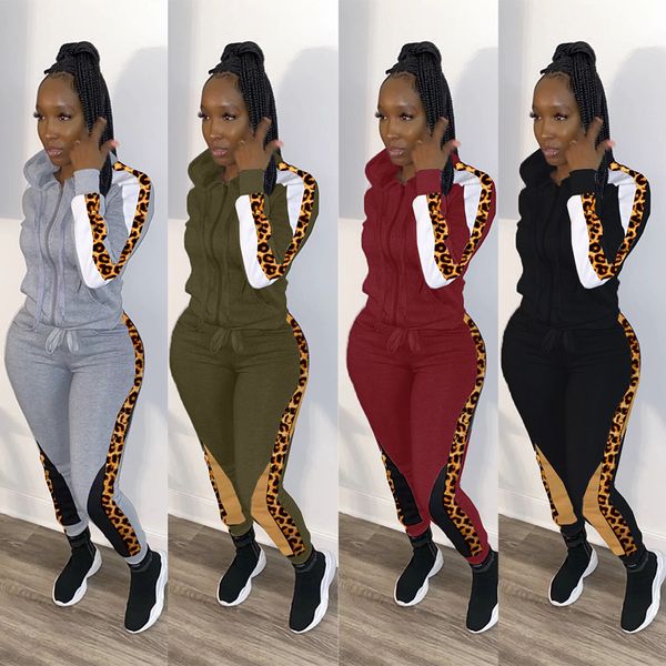 sportswear for women designers women 2-piece set leopard print stitching fashion casual hooded zip jacket, two-piece set
sportswear for women designers women 2-piece set leopard print stitching fashion casual hooded zip jacket, two-piece set
