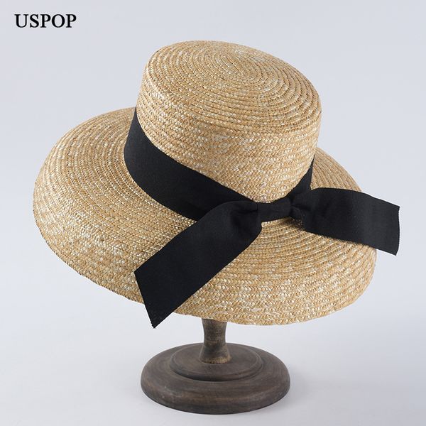 uspop 2019 women natural wheat straw hats casual summer sun hats large brim beach hat vintage drooping bow straw sun, Blue;gray
uspop 2019 women natural wheat straw hats casual summer sun hats large brim beach hat vintage drooping bow straw sun, Blue;gray