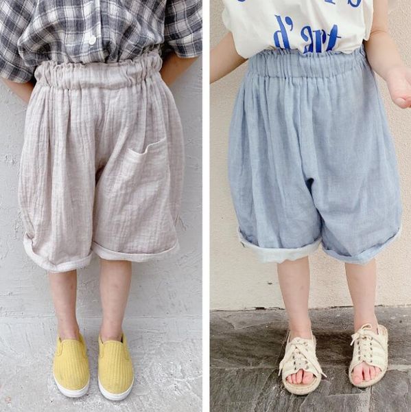 2020 new baby girls boys cotton linen shorts summer kids shorts 1-6 years, Black