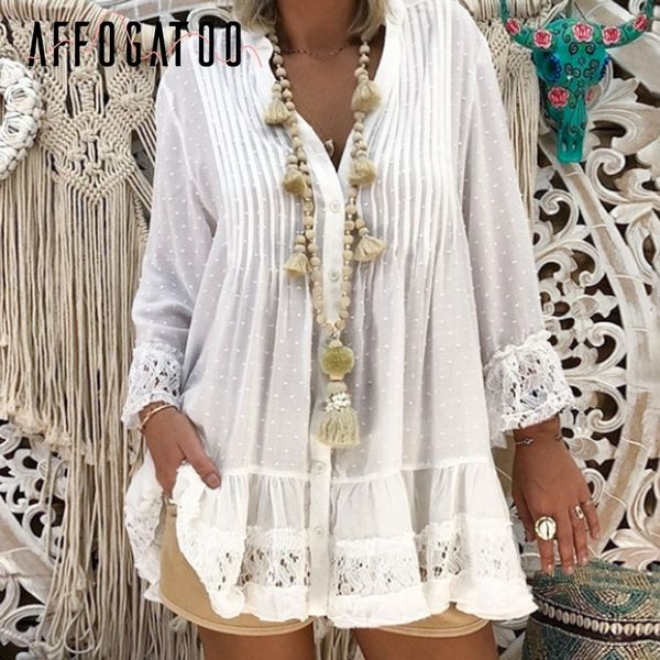 affogatoo casual bohemian chiffon summer white blouse summer lace embroidery women blouse plus size female beach ladies
affogatoo casual bohemian chiffon summer white blouse summer lace embroidery women blouse plus size female beach ladies