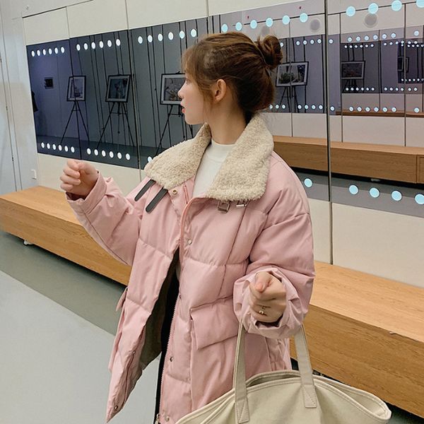 heiyu winter short overcoat women warm cotton padded faux lamb fur jacket coat turndown collar big pocket loose outerwear, Black
heiyu winter short overcoat women warm cotton padded faux lamb fur jacket coat turndown collar big pocket loose outerwear, Black