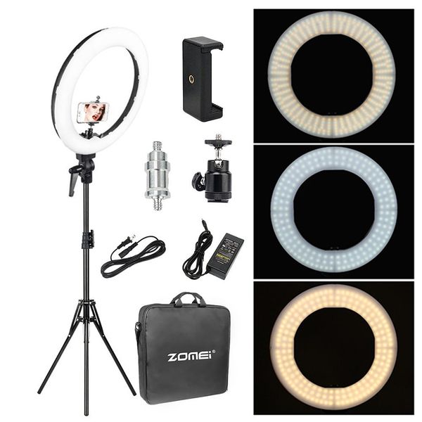 zomei 18 «» диммируемого фотографическое освещение студия видео led ring light 3200-5600k для смарта-телефона для макияжа живой youtube порт
zomei 18 «» диммируемого фотографическое освещение студия видео led ring light 3200-5600k для смарта-телефона для макияжа живой youtube порт
