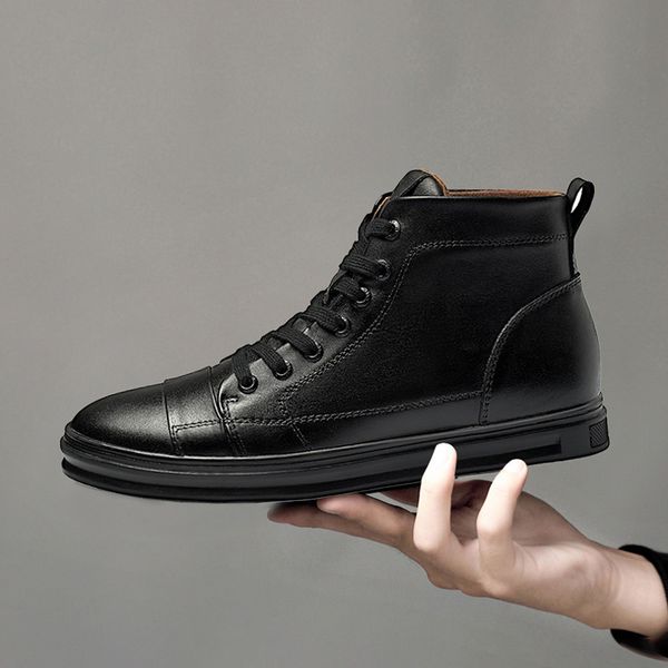 men boots shoes business classic genuine leather ankle boots winter warm with fur male shoes men's fashion shoes snow boots, Black
men boots shoes business classic genuine leather ankle boots winter warm with fur male shoes men's fashion shoes snow boots, Black