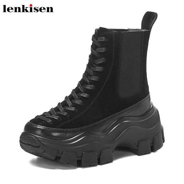 lenkisen internet star vintage soft genuine leather round toe daily wear high heels thick bottom comfortable ankle boots l11, Black
lenkisen internet star vintage soft genuine leather round toe daily wear high heels thick bottom comfortable ankle boots l11, Black