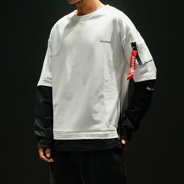 dropshipping men autumn patchwork fake two pieces sweatshirt mens harajuku cotton sweatshirt men 2019 casual male pullover, Black
dropshipping men autumn patchwork fake two pieces sweatshirt mens harajuku cotton sweatshirt men 2019 casual male pullover, Black