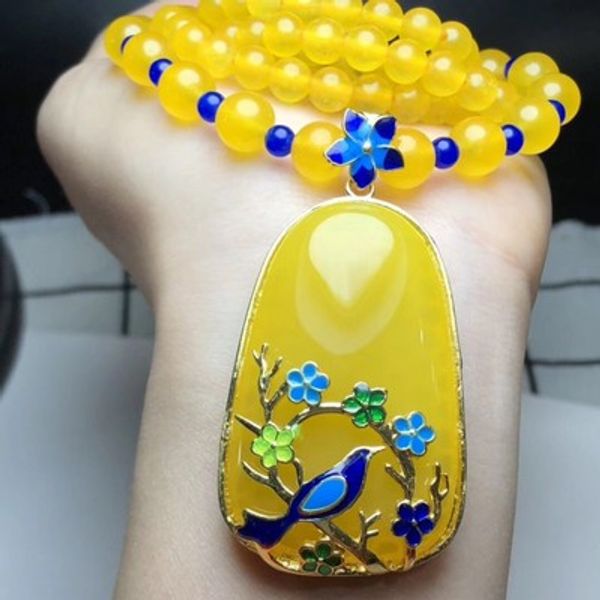 authentic yellow jade myelin sweater chain long pendant agate yellow jade myelin jing tai blue multi-necklace women, Silver
authentic yellow jade myelin sweater chain long pendant agate yellow jade myelin jing tai blue multi-necklace women, Silver