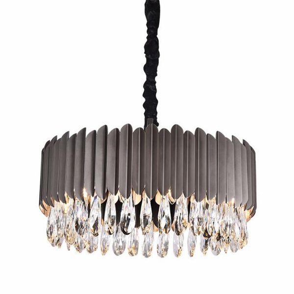 new modern crystal led chandelier luxury black living room chandelier round stainless steel crystal bedroom lamp
new modern crystal led chandelier luxury black living room chandelier round stainless steel crystal bedroom lamp