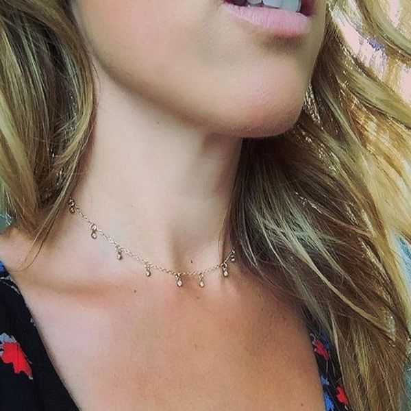 personalized chokers tassel necklace jewelry girls silver color simple crystal necklaces chain women collares collier
personalized chokers tassel necklace jewelry girls silver color simple crystal necklaces chain women collares collier