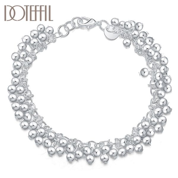 doteffil 925 sterling silver smooth grape beads ball bracelet for women wedding engagement party jewelry, Black
doteffil 925 sterling silver smooth grape beads ball bracelet for women wedding engagement party jewelry, Black