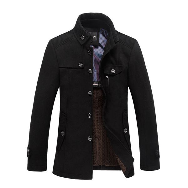 new winter men's business casual woolen men's coat plus velvet collar woolen coat trench long, Tan;black
new winter men's business casual woolen men's coat plus velvet collar woolen coat trench long, Tan;black