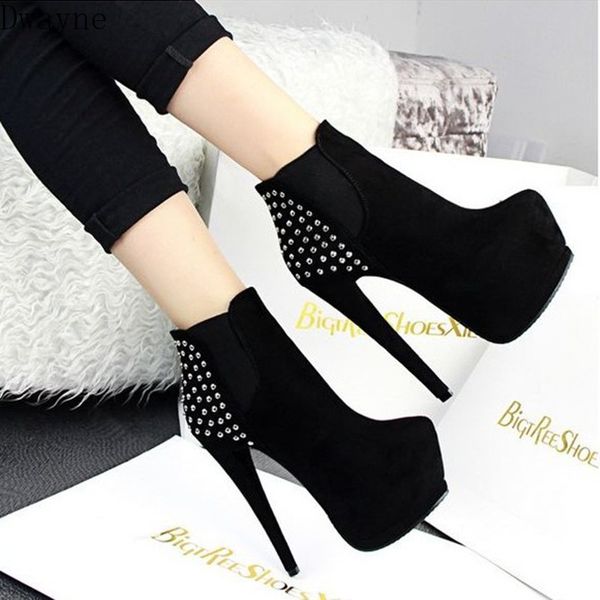 autumn and winter new fashion ultra high with 14cm female boots rivet stiletto shoes waterproof platform trend boots, Black
autumn and winter new fashion ultra high with 14cm female boots rivet stiletto shoes waterproof platform trend boots, Black