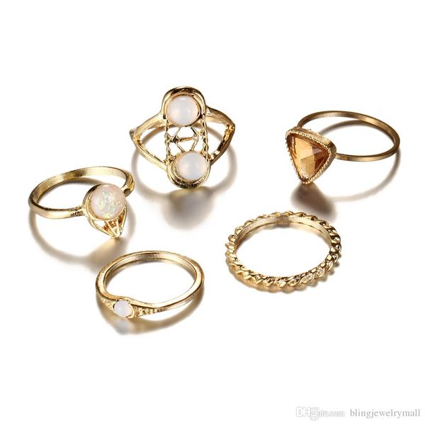 hollow out triangle opal stone crystal midi ring set vintage gold color knuckle rings fashion boho jewelry 5pcs/lot, Golden;silver
hollow out triangle opal stone crystal midi ring set vintage gold color knuckle rings fashion boho jewelry 5pcs/lot, Golden;silver