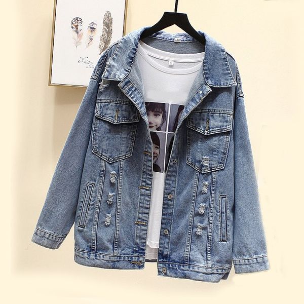 spring autumn new jean female jacket beaded printing single-breasted denim jackets for women loose lapel long sleeve wild a152, Black;brown
spring autumn new jean female jacket beaded printing single-breasted denim jackets for women loose lapel long sleeve wild a152, Black;brown