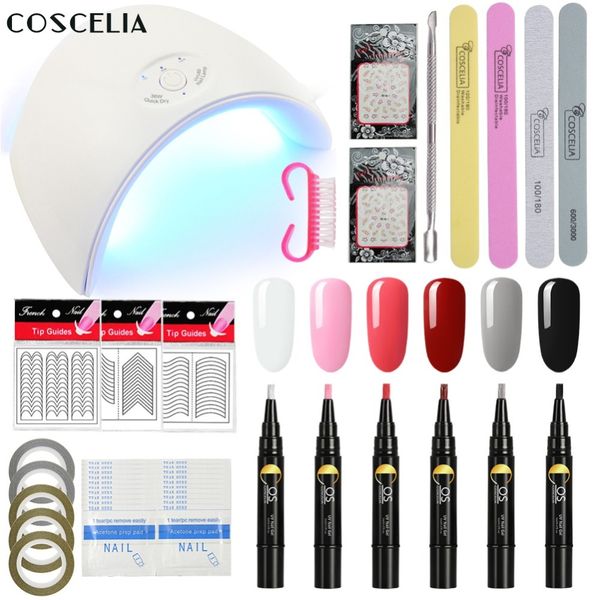 coscelia nail art set uv gel nail 6pcone step gel varnish kit 36w lamp+electric manicure easy handle tools set for manicure
coscelia nail art set uv gel nail 6pcone step gel varnish kit 36w lamp+electric manicure easy handle tools set for manicure