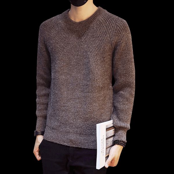 men's sweater casual winter warm round neck thick long-sleeved sweater fashion slim head brown youth large size 3xl, White;black
men's sweater casual winter warm round neck thick long-sleeved sweater fashion slim head brown youth large size 3xl, White;black