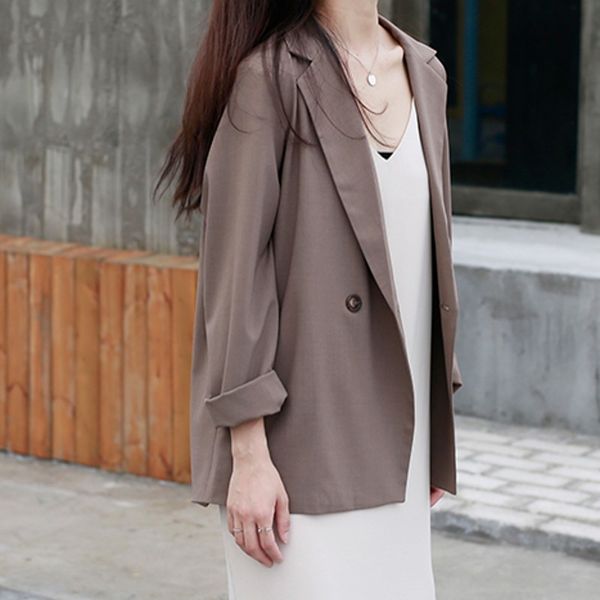 women blazers and jackets loose spring and autumn summer frivolous small suit jacket female short suit casual woman coat, White;black
women blazers and jackets loose spring and autumn summer frivolous small suit jacket female short suit casual woman coat, White;black