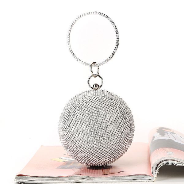 women diamond evening bag bridal wedding round ball crystal bag purse fashion tote handbag shining crossbody bag, Black
women diamond evening bag bridal wedding round ball crystal bag purse fashion tote handbag shining crossbody bag, Black
