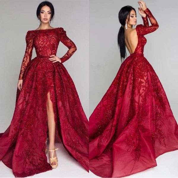 2019 sparkly prom dresses sequins lace long sleeve backless sweep train evening party red carpet gowns plus size vestidos de fiesta bc0652, Black
2019 sparkly prom dresses sequins lace long sleeve backless sweep train evening party red carpet gowns plus size vestidos de fiesta bc0652, Black