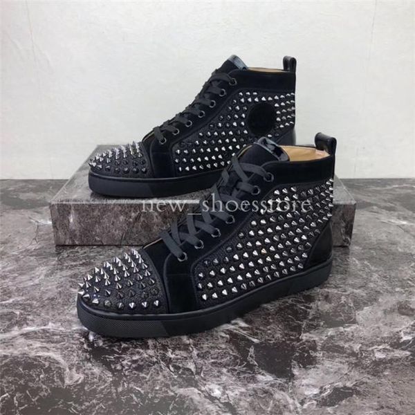 men women casual shoes luxury designer red bottom studded spikes fashion insider sneakers black red white leather high boots x6
men women casual shoes luxury designer red bottom studded spikes fashion insider sneakers black red white leather high boots x6