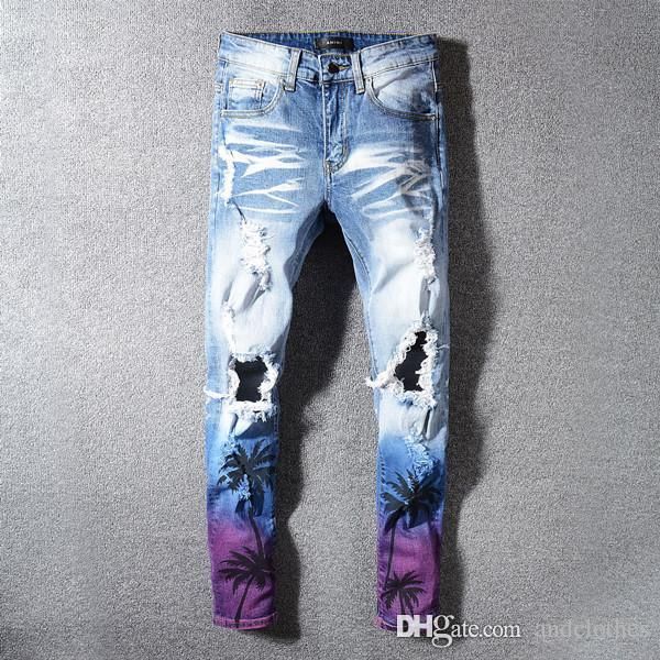 2019 new arrival brand designer men denim jeans biker skinny jeans casual white trousers cowboy famous brand pants, Blue
2019 new arrival brand designer men denim jeans biker skinny jeans casual white trousers cowboy famous brand pants, Blue