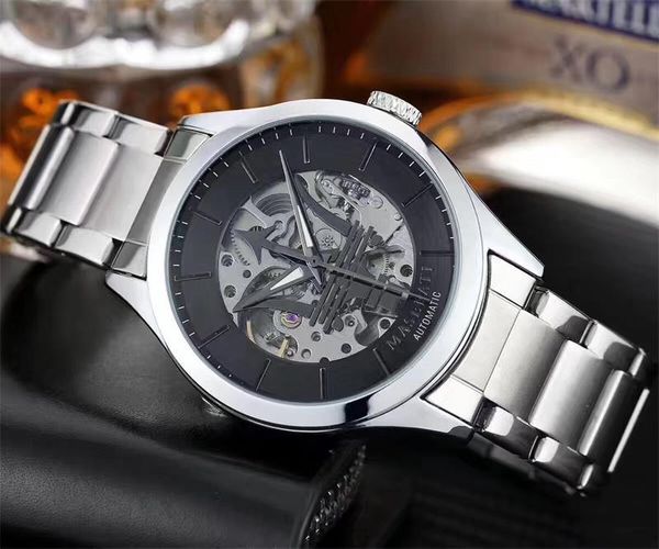 luxury maserati automatic mechanical watch brand mens watches full steel fashion casual watches clock male wristwatch business men, Slivery;brown
luxury maserati automatic mechanical watch brand mens watches full steel fashion casual watches clock male wristwatch business men, Slivery;brown