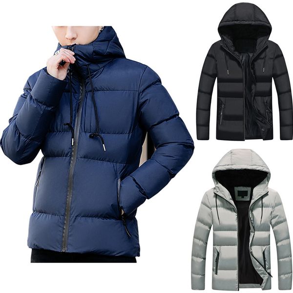 men's winter leisure zipper hoodie down jackets stand collar coat outwear coat men erkek mont winter of men 2019, Black
men's winter leisure zipper hoodie down jackets stand collar coat outwear coat men erkek mont winter of men 2019, Black