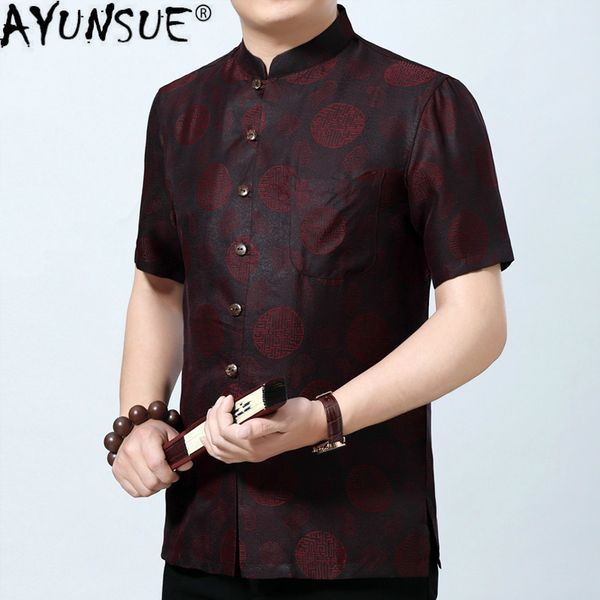 men's casual shirts ayunsue shirt summer mens vintage clothes chinese style short sleeve camisas masculina 2021 kj4685, White;black
men's casual shirts ayunsue shirt summer mens vintage clothes chinese style short sleeve camisas masculina 2021 kj4685, White;black