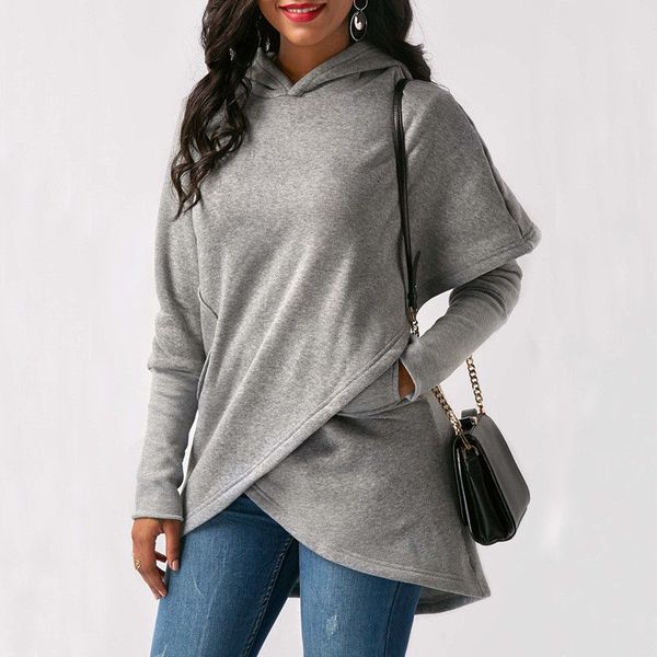 spring autumn womens long sleeve hooded asymmetric hem wrap hoodie sweatshirt outwear plus size s-xl, Black
spring autumn womens long sleeve hooded asymmetric hem wrap hoodie sweatshirt outwear plus size s-xl, Black