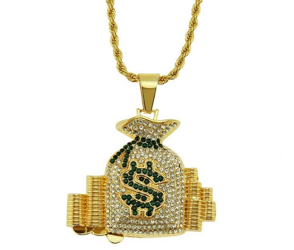 new hip hop fashion mens gold stainless steel crystal dollar sign moneybag pendant twisted chain necklace jewelry gift, Silver
new hip hop fashion mens gold stainless steel crystal dollar sign moneybag pendant twisted chain necklace jewelry gift, Silver