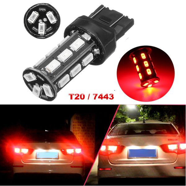 12v led dual brake stail light bulb red lamp extra long service life brake light t20 7443 18 smd 5630
12v led dual brake stail light bulb red lamp extra long service life brake light t20 7443 18 smd 5630