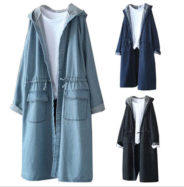 hooded jacket jean woman large size cloak denim windbreaker spring autumn new bf denim jacket female long loose coat, Tan;black
hooded jacket jean woman large size cloak denim windbreaker spring autumn new bf denim jacket female long loose coat, Tan;black