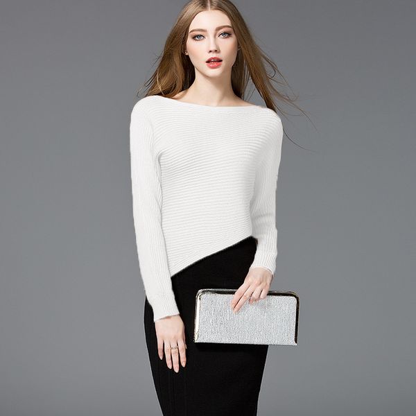 white sweater women knitted sweaters woman oversized long fashion 2019 spring autumn plus large size slim irregular thick, White;black
white sweater women knitted sweaters woman oversized long fashion 2019 spring autumn plus large size slim irregular thick, White;black