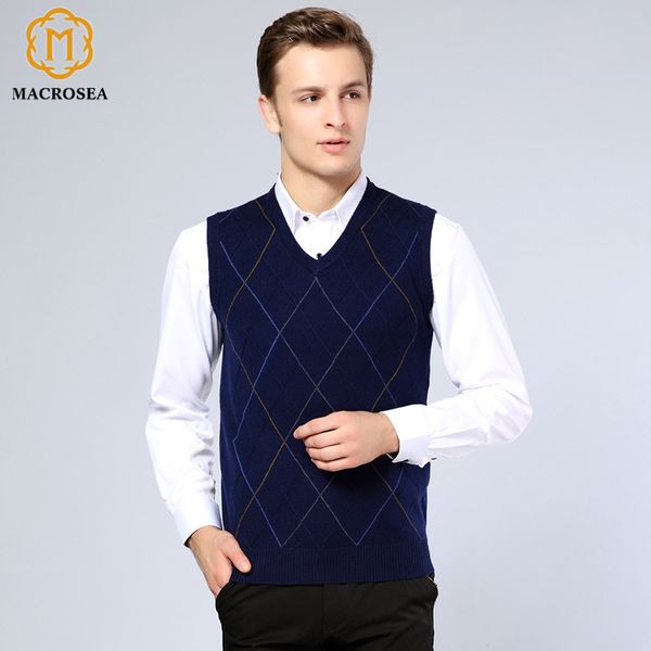 macrosea high-quality brand men's wool vest men's leisure design argyle sleeveless wool sweaters male formal casual pullover, Black;white
macrosea high-quality brand men's wool vest men's leisure design argyle sleeveless wool sweaters male formal casual pullover, Black;white