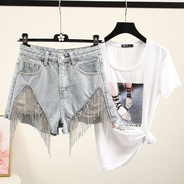 2020 new spring summer diamond tassels beads with holes denim shorts women high-waist loose-fit a-line shorts jeans short pants, Blue
2020 new spring summer diamond tassels beads with holes denim shorts women high-waist loose-fit a-line shorts jeans short pants, Blue
