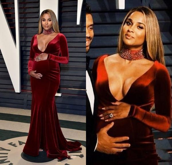 sexy velvet mermaid prom dresses deep v neck long sleeves sweep train вечерние платья на заказ знаменитости беременные платья, Black
sexy velvet mermaid prom dresses deep v neck long sleeves sweep train вечерние платья на заказ знаменитости беременные платья, Black