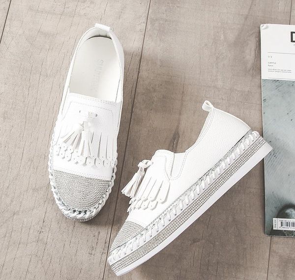 2020 famous european patchwork espadrilles shoes woman genuine leather creepers flats ladies loafers white leather loafers, Black
2020 famous european patchwork espadrilles shoes woman genuine leather creepers flats ladies loafers white leather loafers, Black