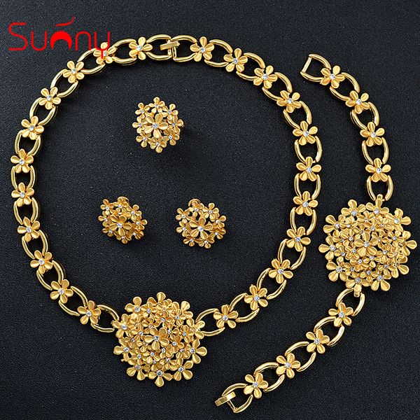 sunny jewelry cubic zirconia big flower women bridal jewelry sets wedding necklace earrings ring bracelet cute romantic, Slivery;golden
sunny jewelry cubic zirconia big flower women bridal jewelry sets wedding necklace earrings ring bracelet cute romantic, Slivery;golden