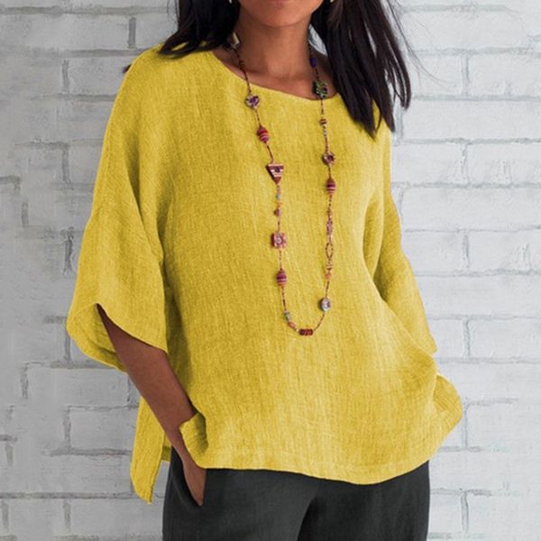 soft solid blouse summer loose plus size shirt o-neck half sleeve womens and blouses split casual women tunic, White
soft solid blouse summer loose plus size shirt o-neck half sleeve womens and blouses split casual women tunic, White