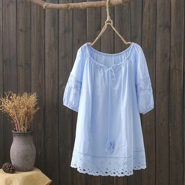 kyqiao blouses woman 2019 blusas mulher elegantes mori girls japanese style ethnic blue white red embroidery solid shirt 
kyqiao blouses woman 2019 blusas mulher elegantes mori girls japanese style ethnic blue white red embroidery solid shirt