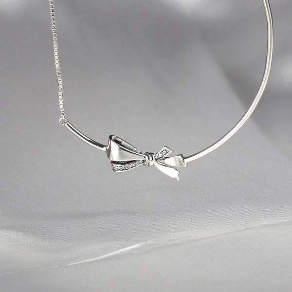 wholesale- sterling silver bowknot chain necklaces for pandora bow cz diamond bracelet with original box for women girls ing
wholesale- sterling silver bowknot chain necklaces for pandora bow cz diamond bracelet with original box for women girls ing