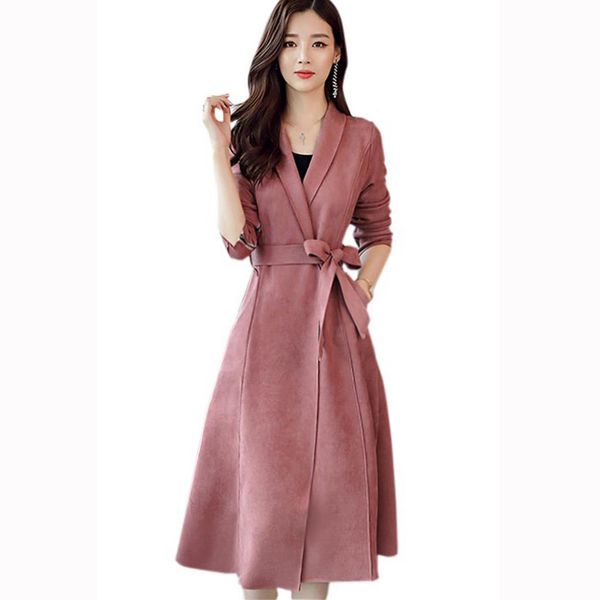 elegant long trench coat for women new suede trench coat abrigos mujer windbreaker lace up cardigan women overcoat c4619, Tan;black
elegant long trench coat for women new suede trench coat abrigos mujer windbreaker lace up cardigan women overcoat c4619, Tan;black