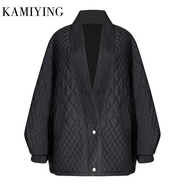 kamiying casual loose argyle women cotton coat v neck lantern long sleeve parkas for female 2020 fashion clothing tide, Black
kamiying casual loose argyle women cotton coat v neck lantern long sleeve parkas for female 2020 fashion clothing tide, Black