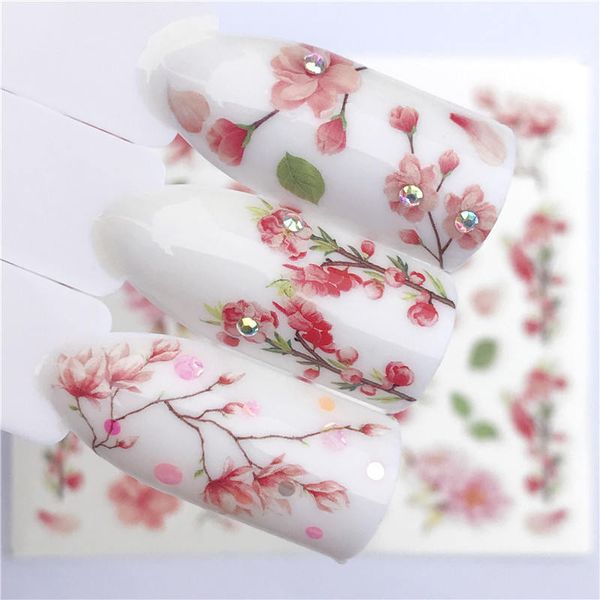 yzwle 1 pc pink petals / flowers / green leaves water transfer sticker nail art decals diy fashion wraps tips manicure tools, Black
yzwle 1 pc pink petals / flowers / green leaves water transfer sticker nail art decals diy fashion wraps tips manicure tools, Black