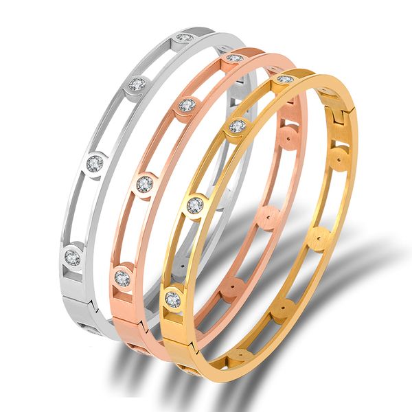delicate hollow crystal bracelets & bangles titanium steel bangle gold silver classic design fine jewelry for women, Black
delicate hollow crystal bracelets & bangles titanium steel bangle gold silver classic design fine jewelry for women, Black