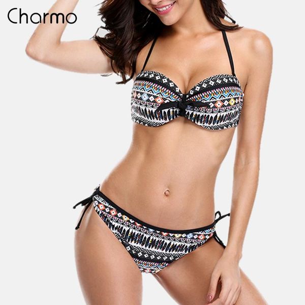 charmo women bikini set vintage floral print swimwear swimsuit bandage bikini push up aboriginal bathing suit beachwear, White;black
charmo women bikini set vintage floral print swimwear swimsuit bandage bikini push up aboriginal bathing suit beachwear, White;black