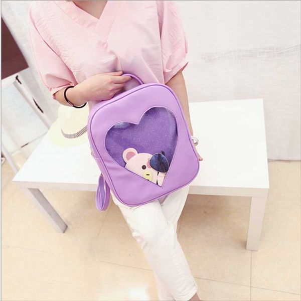 candy цвет кожа pu сумка ita diy transparent love heart shape рюкзак kawaii harajuku ранцы для девочек-подростков
candy цвет кожа pu сумка ita diy transparent love heart shape рюкзак kawaii harajuku ранцы для девочек-подростков