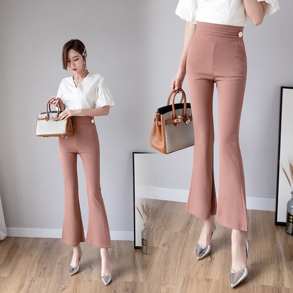 weila pants women's 2019 summer new style micro trumpet suit pants women's high-waisted slimming casual capri loose childr, Black;white
weila pants women's 2019 summer new style micro trumpet suit pants women's high-waisted slimming casual capri loose childr, Black;white